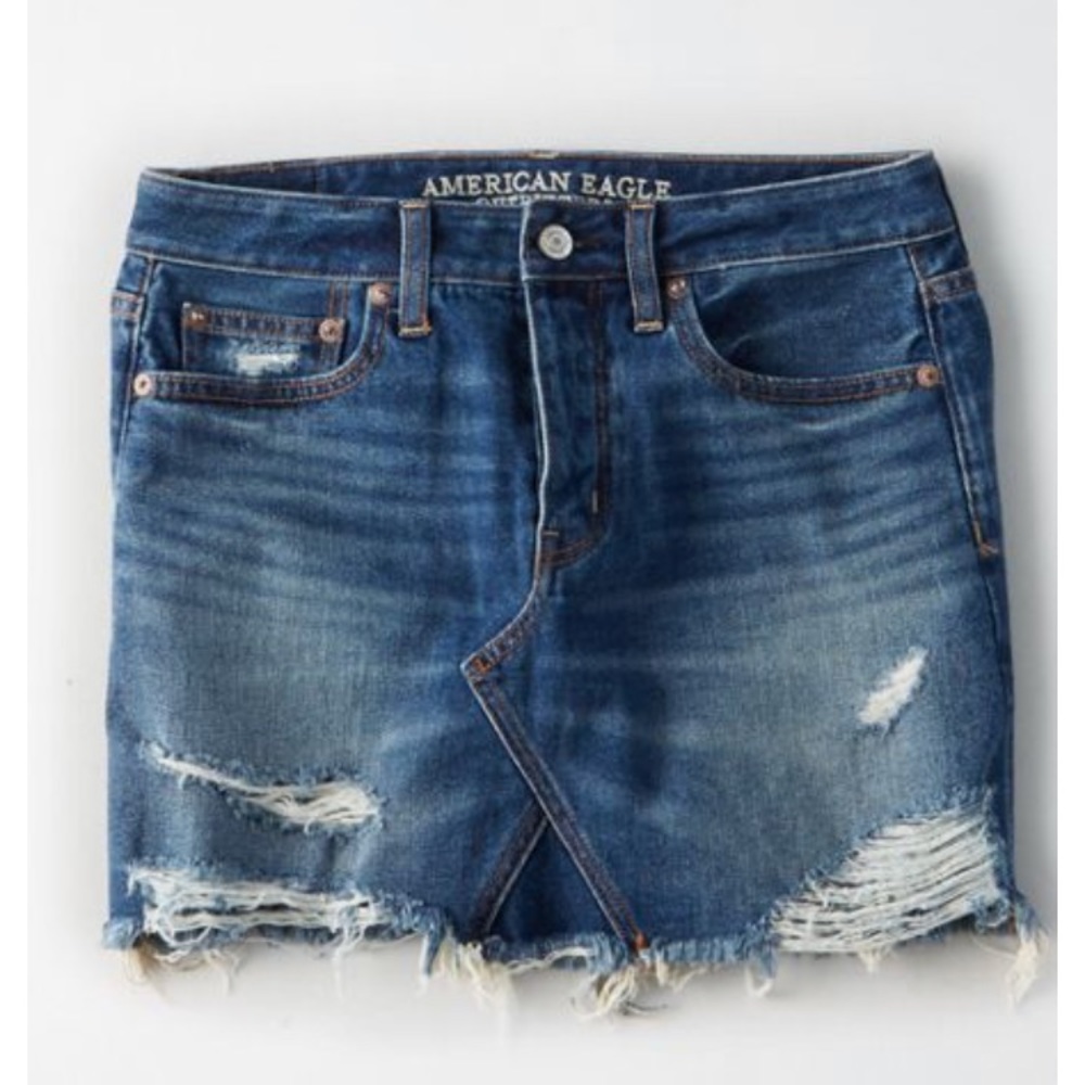 American Eagle Vintage High Rise Denim Skirt